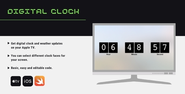 Download Digital Clock for Apple Tv Nulled 