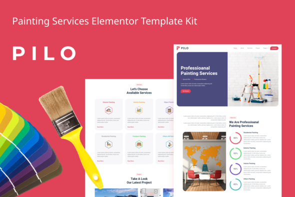 Download Pilo – Painting Services Elementor Template Kit Nulled 