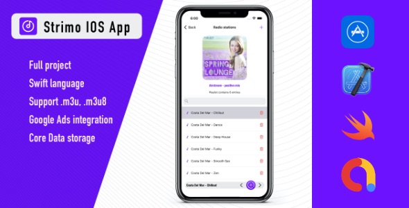 Download Strimo Native iOS App – Xcode Full project + In-app + Google ADS Nulled 