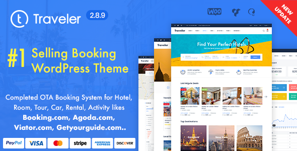 Download Travel Booking WordPress Theme Nulled 