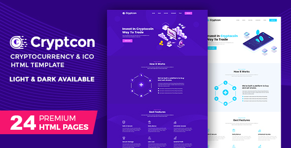 Download Cryptcon | ICO, Bitcoin And Crypto Currency HTML Template Nulled 