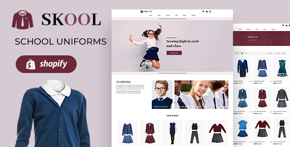 Download Skool | Kids School Uniform Store Shopify Theme Nulled 