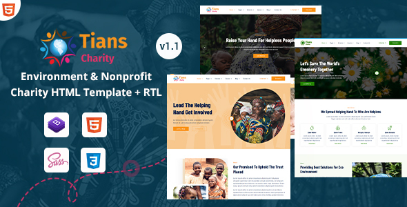 Download Tians – Environment & Nonprofit Charity HTML Template Nulled 