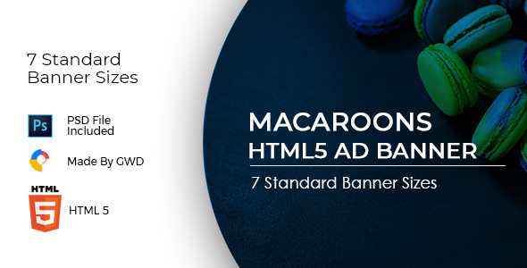 Download Animated Html5 Macroons Ad Banners Template Nulled 