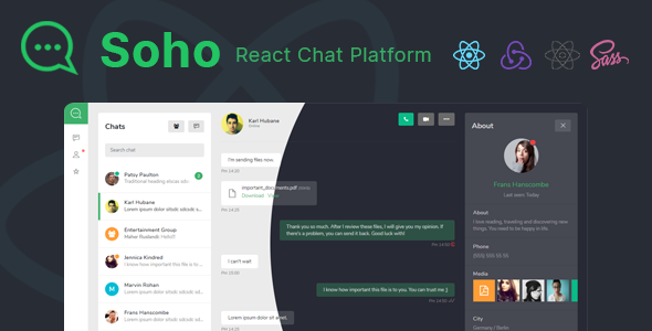 Download Soho – React Chat and Discussion Platform Nulled 