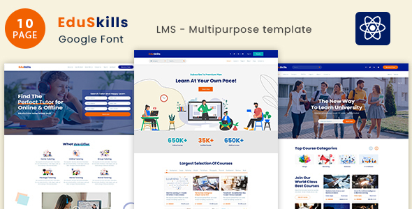 Download EduSkills – Online Courses & LMS React Template Nulled 