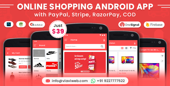 Download Online Shopping Android App (eCommerce Android App, eCommerce Marketplace App) Nulled 