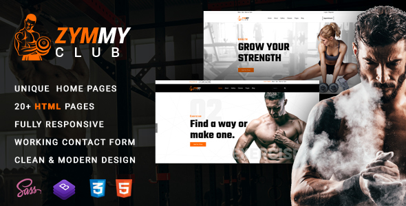 Download Zymmy – Fitness & Gym HTML Template Nulled 