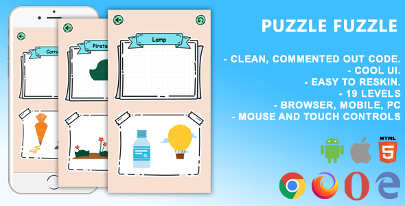 Download Puzzle Fuzzle. Mobile, Html5 Game. .c3p (Construct 3) Nulled 