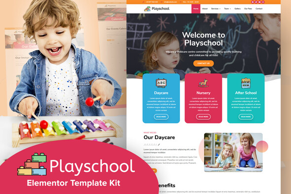 Download Playschool – Childcare & School Elementor Template Kit Nulled 