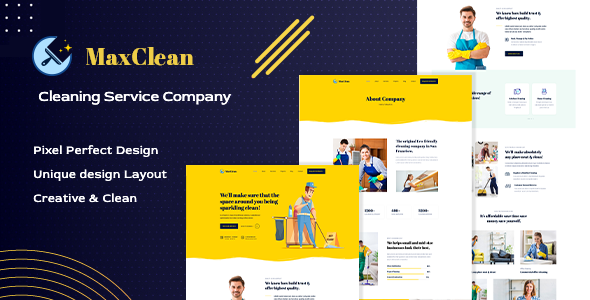 Download MaxClean – Cleaning HTML Template Nulled 