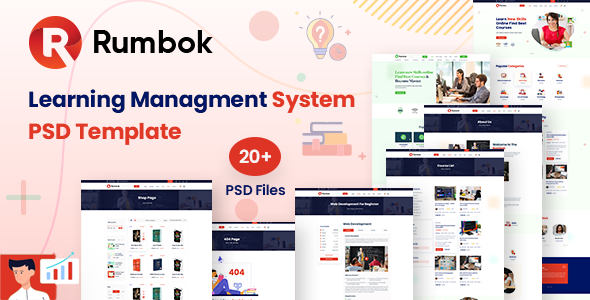 Download Rumbok – LMS Online Education Course PSD Template Nulled 
