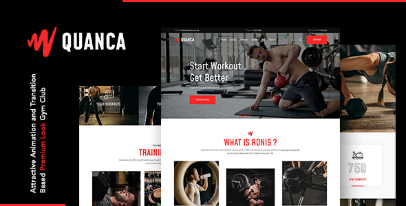 Download Quanca | Premium Gym Club HTML Template Nulled 