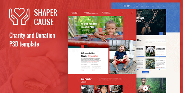 Download ShapCause – Charity and Donation PSD Template Nulled 