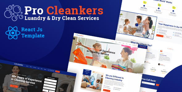 Download Procleankers | Laundry Dryclean React Template Nulled 