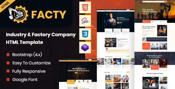 Download Facty – Industry & Factory HTML Template Nulled 