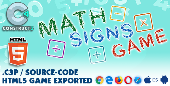 Download Math Signs Game HTML5 – With Construct 3 All Source-code (.c3p) Nulled 