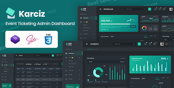 Download Karciz – Event Ticketing Bootstrap Admin Template Nulled 