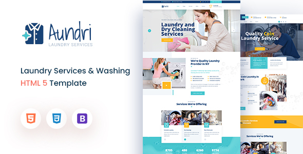 Download Aundri – Dry Cleaning Services HTML Template Nulled 