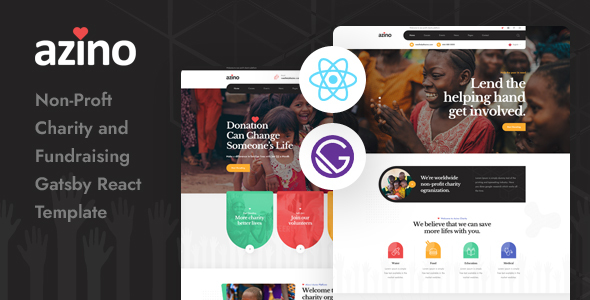 Download Azino – Gatsby React Nonprofit Charity Template Nulled 