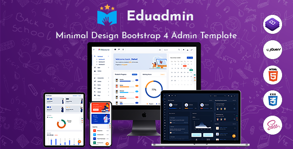 Download Eduadmin – Responsive Bootstrap Admin Template Dashboard Nulled 