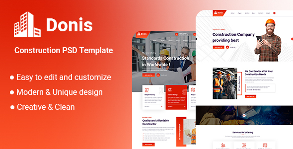 Download Donis-Construction PSD Template Nulled 