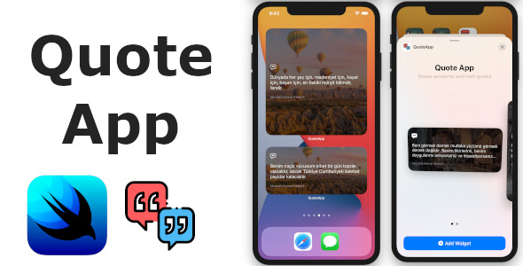 Download Quote App | Full SwiftUI iOS Application Nulled 