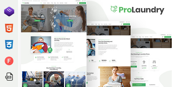 Download ProLaundry – Laundry HTML Template Nulled 