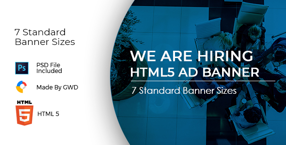 Download Animated Html5 We Are Hiring Ad Banners Template Nulled 