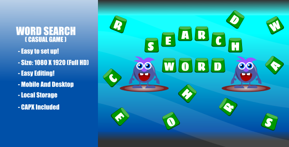 Download Word Search | Casual Game | Construct 2 Nulled 