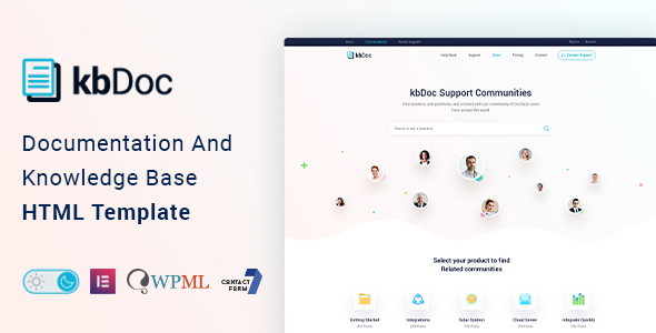 Download kbdoc – Documentation And Knowledge Base HTML5 Template with bbPress Helpdesk Forum Nulled 