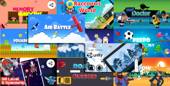 Download 11 Unity Games in 1 Bundle with 55% OFF | Shooter and Casual Unity Projects for Android and iOS Nulled 