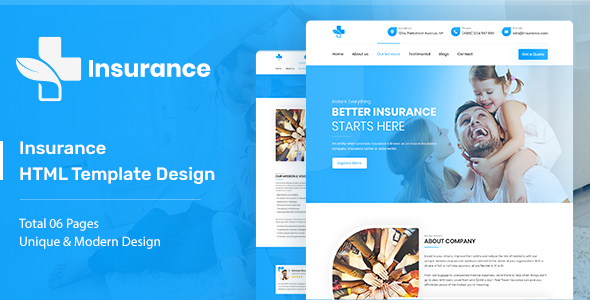 Download Insurance – HTML Template Nulled 