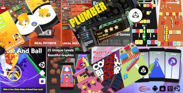 Download 7 Unity Games in 1 Bundle with 51% OFF | Puzzle and Casual Unity Projects for Android and iOS Nulled 