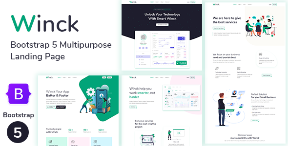 Download Winck – Bootstrap 5 Multipurpose Landing Page Nulled 
