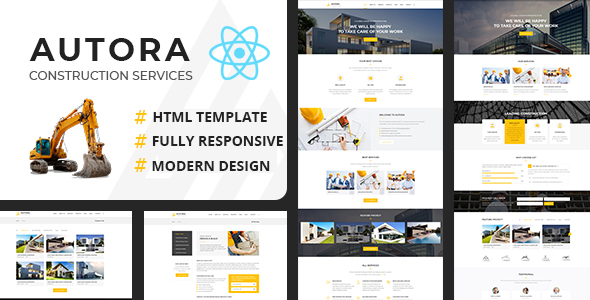 Download Autora – React JS Construction Business Template Nulled 