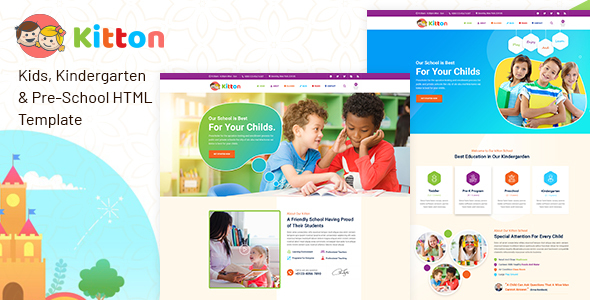 Download Kitton – Kids Kindergarten And Pre-School HTML Template Nulled 