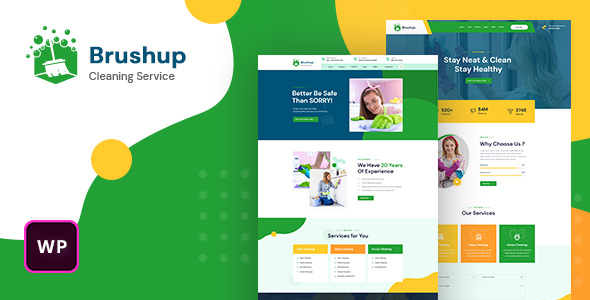 Download Brushup – Cleaning Service Company WordPress Theme Nulled 