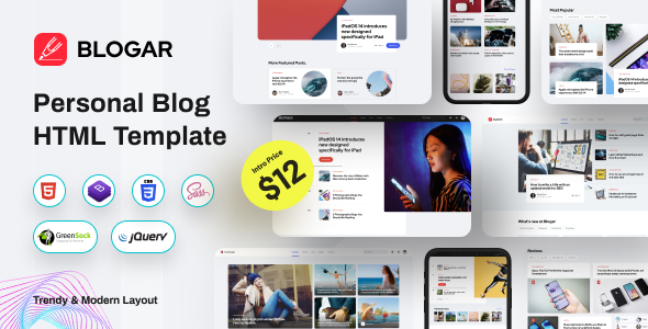 Download Blogar – Blog Magazine Template Nulled 