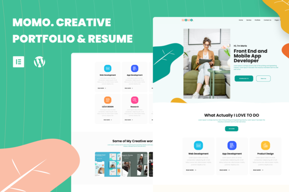 Download Momo Creative Portfolio & Resume Elementor Template Kit Nulled 