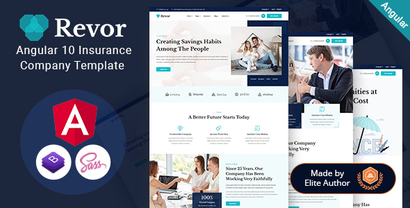 Download Revor – Angular Insurance Company Template Nulled 