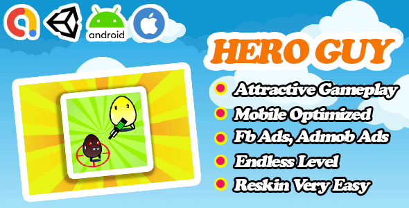 Download Hero Guy – Action Survival Unity Game Template – Admob + Facebook Ads – Ready To Publish Nulled 