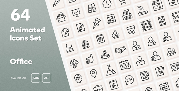 Download Office Animated Icons Set – WordPress Lottie JSON SVG Nulled 