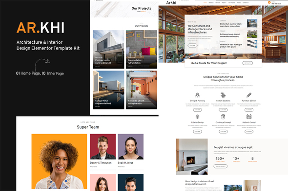 Download Arkhi Architecture & Interior Design Elementor Template Kit Nulled 