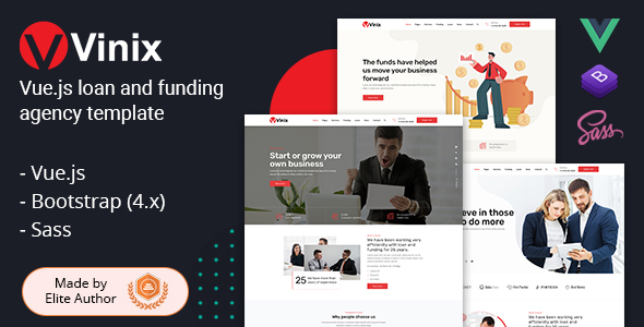 Download Vinix – Vue.js Loan & Funding Company Template Nulled 