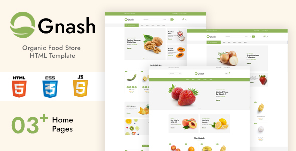 Download Gnash – Organic Food Store HTML Template Nulled 