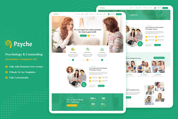 Download Pzyche – Psychology & Counseling Elementor Template Kit Nulled 