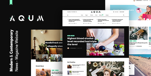 Download Aqum | Contemporary News and Magazine HTML Template Nulled 