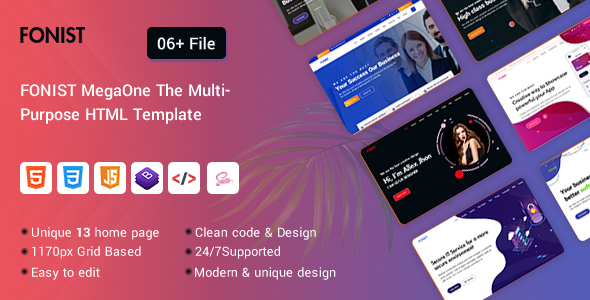 Download Fonist – MegaOne The Multipurpose HTML Template Nulled 