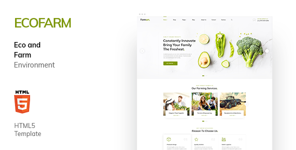 Download Ecofarm – HTML Template for Environment Nulled 